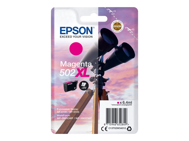 Image of Epson 502XL - high capacity - magenta - original - ink cartridge