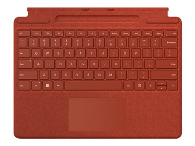 MS Srfc Pro8 TypeCover PoppyRed DE/AT