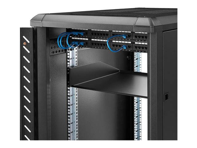 StarTech.com 2U Fixed Server Rack Mount Shelf, 22in Deep Steel Universal Cantilever Tray for 19