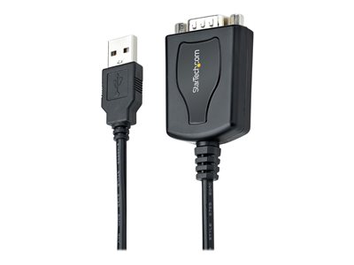 USB 2.0 adapter, USB-A/M to DB9 (RS232)/M, black/grey, Serial, USB 2.0, Adapter, Notebook & Computer
