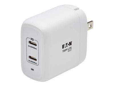 Eaton Tripp Lite Series USB C Wall Charger Dual-Port Compact