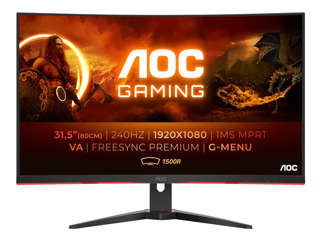AOC Gaming C32G2ZE/BK - LED monitor - curved - Ful