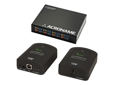 Acroname USBHub3+ - BYOD solution for Poly Studio Room Kit - hub - 8 ports - with Icron USB 2.0 Ranger 2311