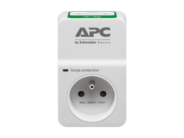 APC Essential SurgeArrest 1 outlets with 5V, 2.4A 2 port USB charger, 230V France
