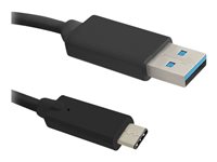 Qoltec USB 3.0/ USB 3.1 USB Type-C kabel 25cm Sort