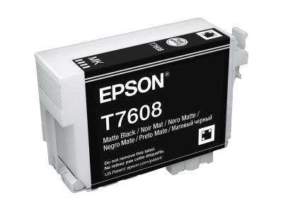 Epson T7608 matte black original ink Product shot Left-angle 79150
