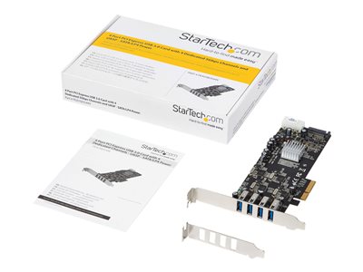 StarTech.com 4 Port USB 3.0 PCIe Card w/ 4 Dedicated Channels - UASP - USB 3.0 PCI Express Card Adapter