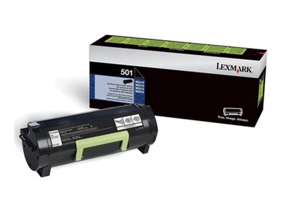 Lexmark 501H High Yield black original toner cartridge LCCP, LRP 