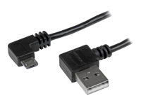 StarTech.com Câble USB A vers Micro B de 1 m avec connecteurs coudés à angle droit - Cordon Micro USB - M/M - Noir