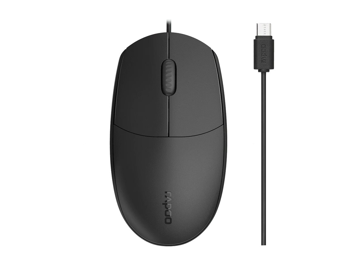 Rapoo N100C mouse Product shot Front 79800