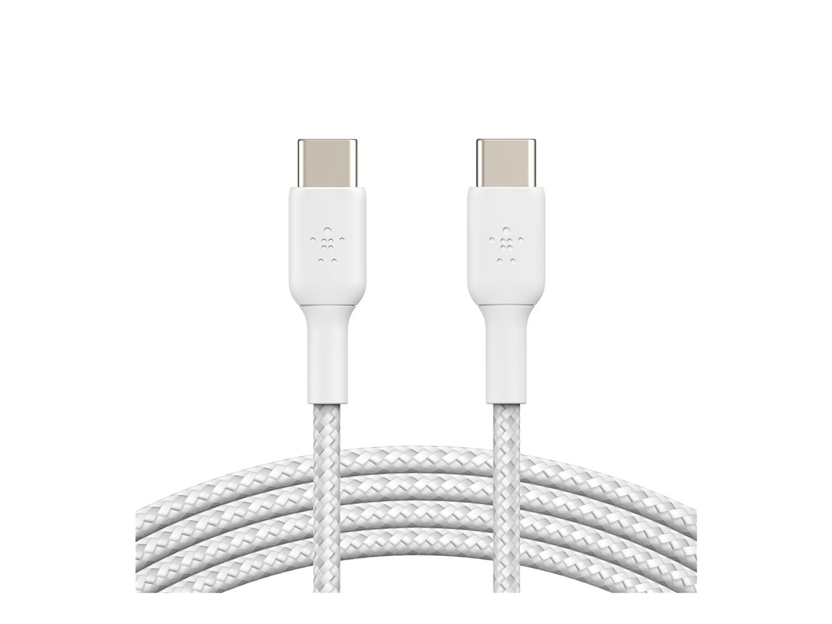 BELKIN Câble tressé USB-C USB-C 1m blanc