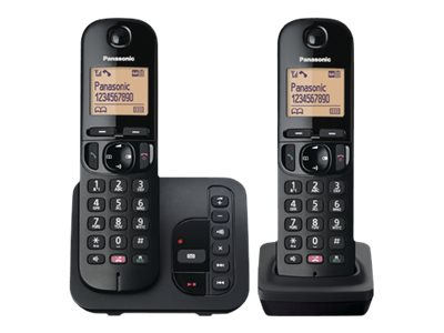 Panasonic Kx Tgc262eb Cordless Phone Answering System With Caller Id Call Waiting Additional Handset 3 Way Call Capability