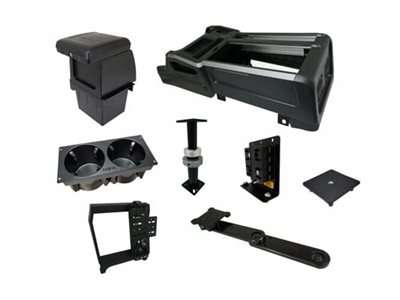 Havis VSX - Mounting kit (adapter plate, console box, arm rest, cup holder, dashboard mount, printer mount, 8-position fuse block, pole mount kit)