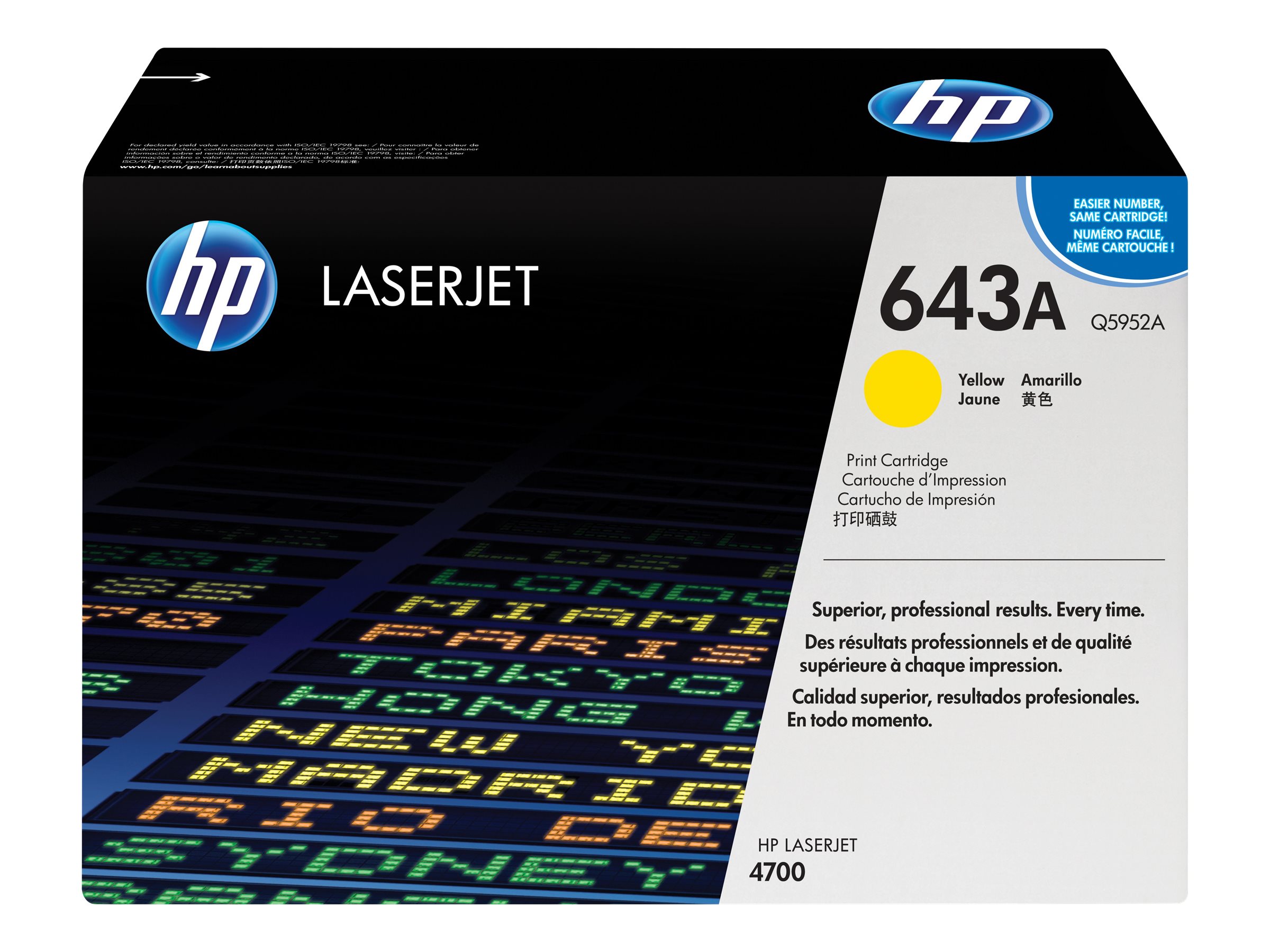 Hp 643a Yellow Original Laserjet Toner Cartridge Q5952a Hp 643a Yellow Original Laserjet Toner Cartridge Q5952a