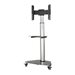 Eaton Tripp Lite Series Premier Rolling TV Cart for 37 to 70 Displays, Black Glass Base and Shelf, Locking Casters