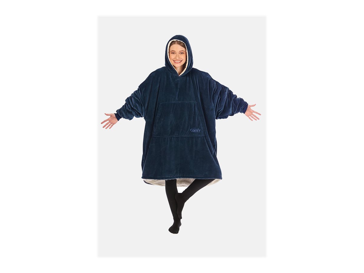 THE COMFY Original, Oversized Microfiber & Sherpa Wearable Blanket (royal)  blue