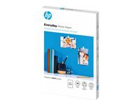 HP Everyday Photo Paper - Glossy - 8 mil - 4 in x 6 in - 200 g/m² - 50 sheet(s) photo paper - for Deskjet 21XX, 36XX; ENVY 50XX, 76XX; Officejet 52XX; Photosmart B110, Wireless B110