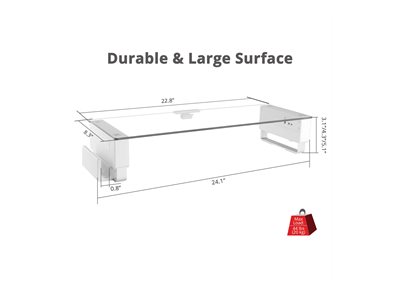 SIIG Tempered Glass Surface Smart Stand with USB and Audio Ports