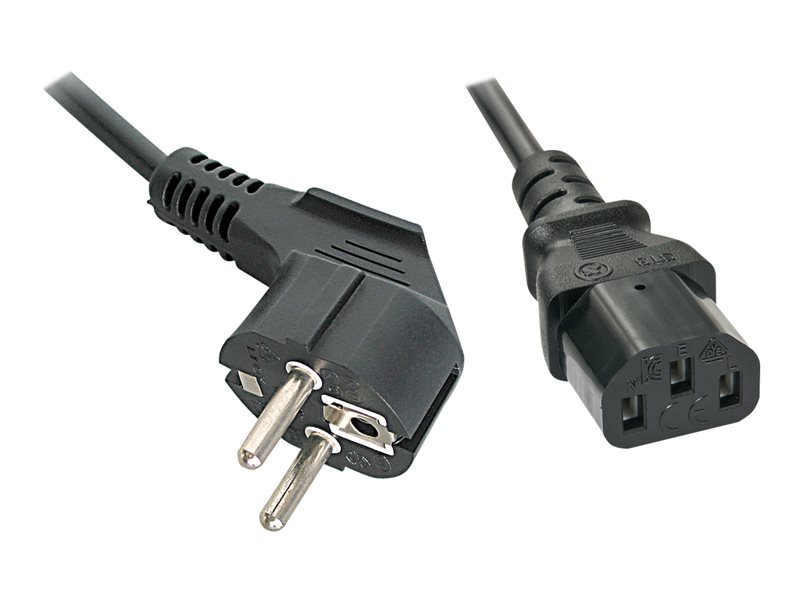 Câble D'Alimentation Spirale CEE 7/7 Vers C13 - 1,2 M Extensible - Angle Droit Pour PC, Écran