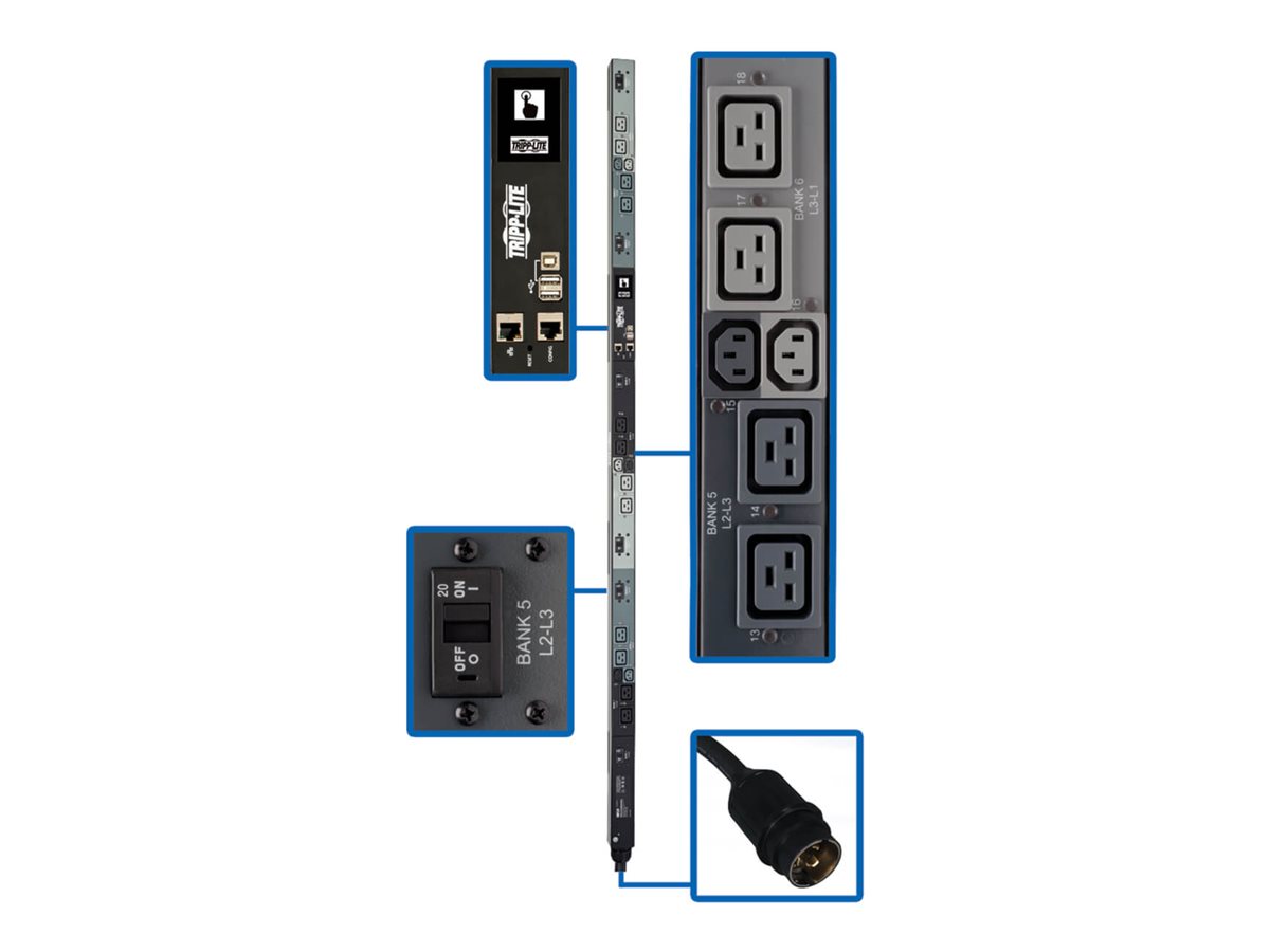Eaton Tripp Lite Series PDU 3-Phase Monitored Per-Outlet 14.4kW