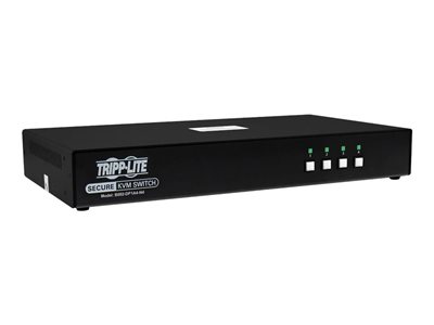 Tripp Lite Secure KVM Switch, 4-Port, Single Head, DisplayPort to DisplayPort, 4K, NIAP PP4.0, Audio, TAA