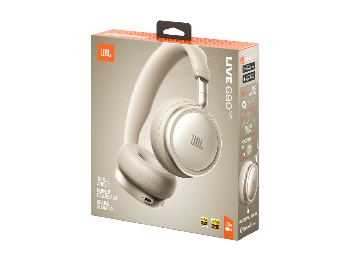 JBL Bluetooth ヘッドホン　LIVE 680NC シャンパン JBL LIVE 680NC Bluetooth Headphones - Champagne - JBLLIVE680NCCPGAM