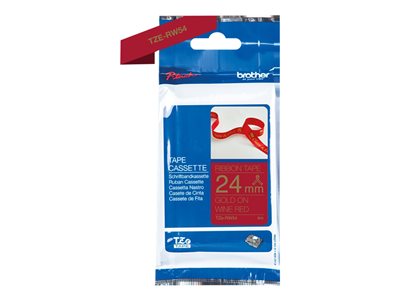 TZe-RW54 - Satin - gold on wine red - Roll (2.4 cm