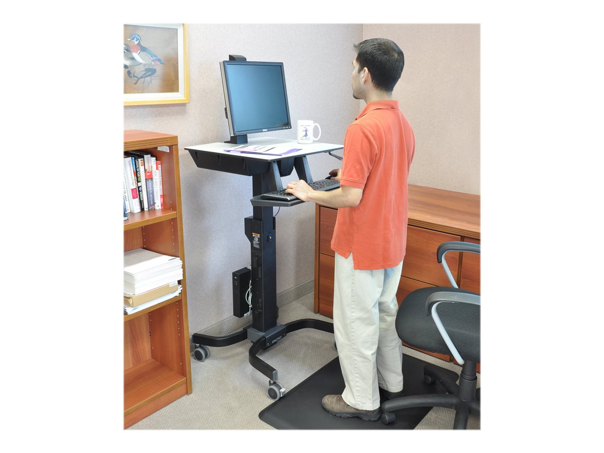 Ergotron WorkFit-C Single HD - sedící/stojící pracovní stanice - hranatý - šedá – foto 4