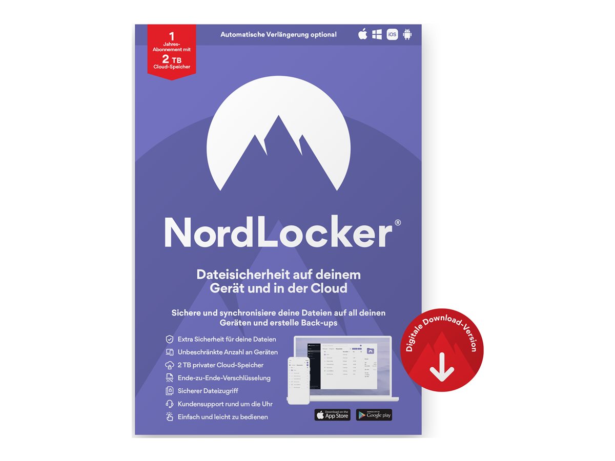 NordLocker - licence na předplatné (1 rok) - 2 TB storage space