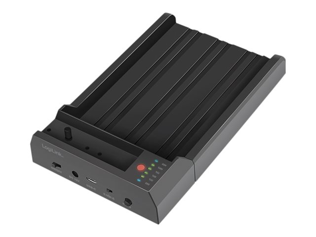 USB 3.2 Gen 2 Quickport, 2-Bay, for 2,5/3,5 SATA HDD/SSD & M.2 NVMe – LogiLink