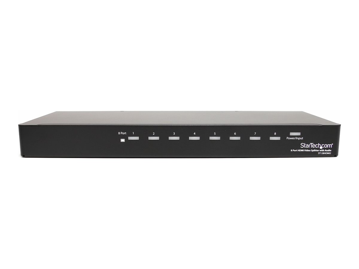 Startech 8 Port HDMI Splitter Mounting Brackets HDMI Multi Port HDMI Hub HDMI Audio Product shot Back 78850