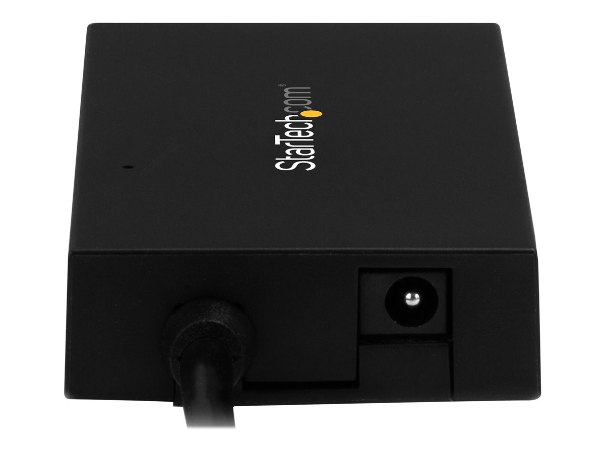 StarTech.com 4 Port USB C Hub with 4x USB-A Ports USB 3.0 (USB 3.1/3.2 Gen 1 SuperSpeed 5Gbps), USB Bus or Self Power, Portable USB Type-C to USB-A BC 1.2 Charging Hub w/Power Adapter - Windows/macOS/Linux (HB30C4AFS) - rozbočovač - 4 porty – foto 3