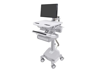 Ergotron StyleView Cart with LCD Arm, LiFe Powered, 2 Drawers