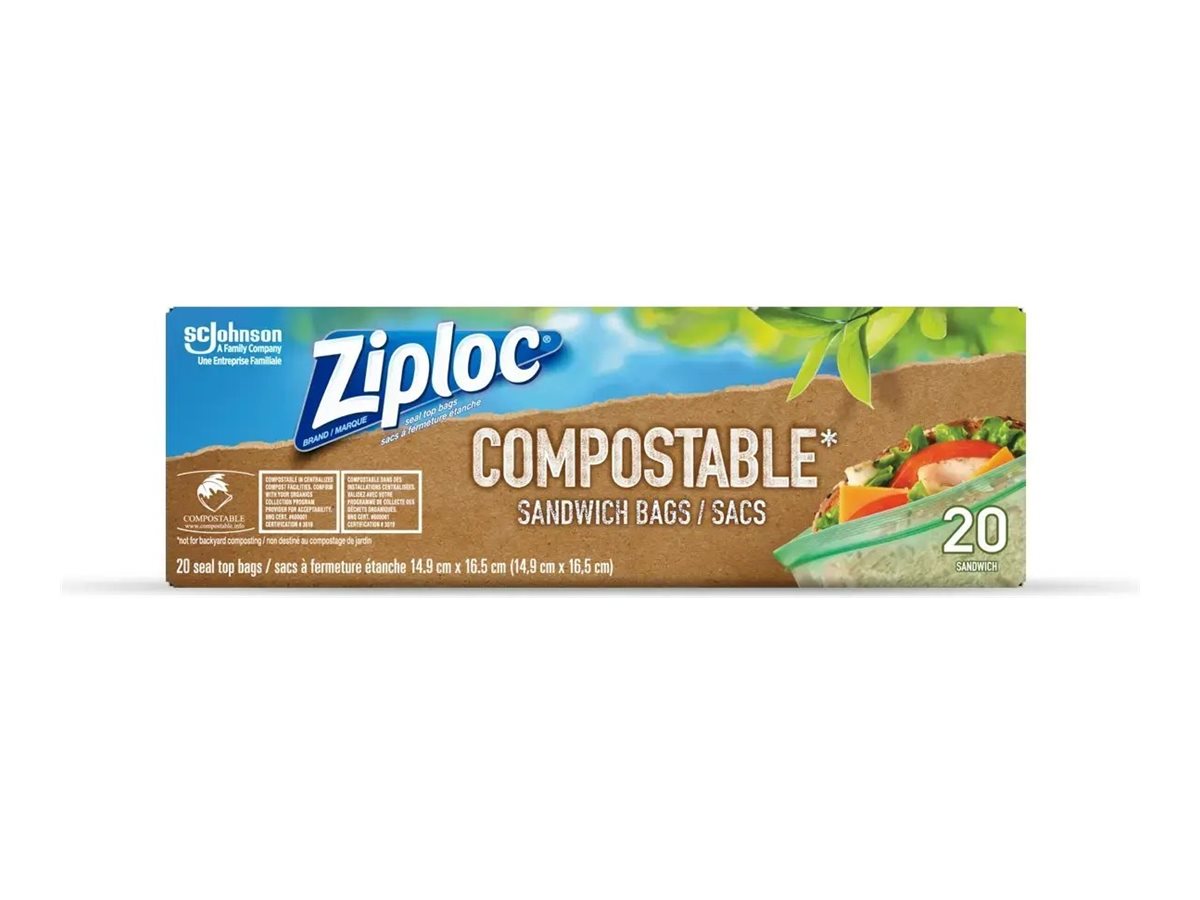 Ziploc Compostable Zip Bags - 20's