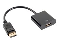 Lanberg Videoadapter DisplayPort / HDMI 20cm Sort