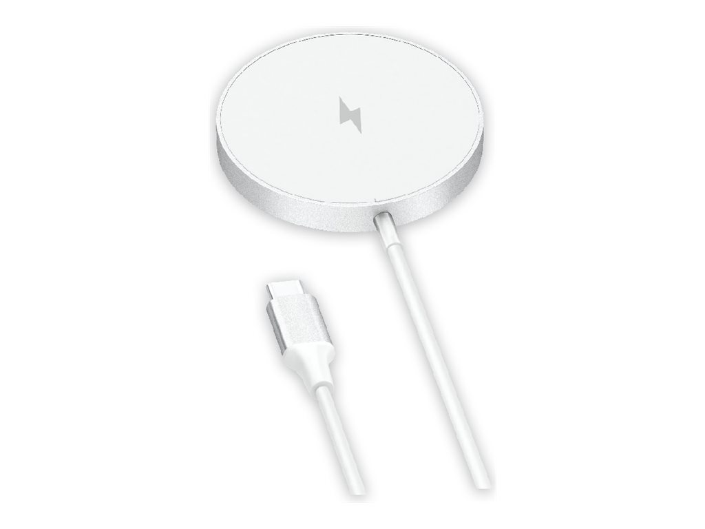 Sansai wireless charging pad magnetic Qi2 15 Product shot Right-angle 79700