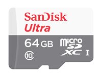 SanDisk Ultra - Tarjeta de memoria flash (adaptador microSDHC a SD Incluido) - 64 GB