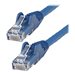 StarTech.com 20ft (6m) LSZH CAT6 Ethernet Cable, 10 Gigabit Snagless RJ45 100W PoE Patch Cord, CAT 6 10GbE UTP Network Cable w/Strain Relief, Blue/Fluke Tested/ETL/Low Smoke Zero Halogen