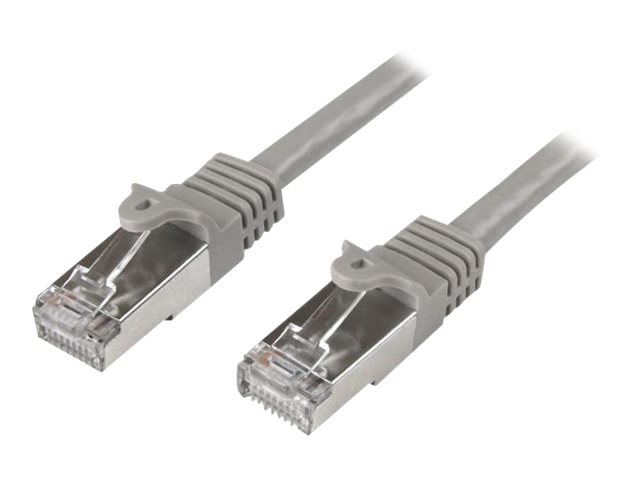 Image of StarTech.com 3m CAT6 Ethernet Cable, 10 Gigabit Shielded Snagless RJ45 100W PoE Patch Cord, CAT 6 10GbE SFTP Network Cable w/Strain Relief, Grey, Fluke Tested/Wiring is UL Certified/TIA - Category 6 - 26AWG (N6SPAT3MGR) - patch cable - 3 m - grey