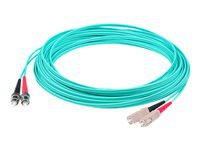 AddOn 15m SC to ST OM4 Aqua Patch Cable