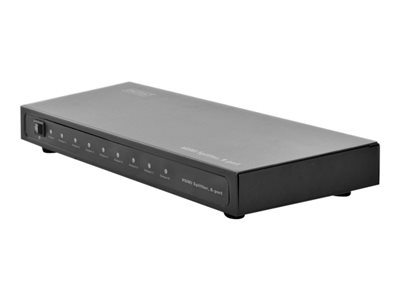 4016032387176 - DS-43302 8 Port HDMI-Splitter Metallgehäuse Ultra HD-fähig mit Aluminiumgehäuse LED-Anzeige 1920 x 1200 Pixel Schwarz