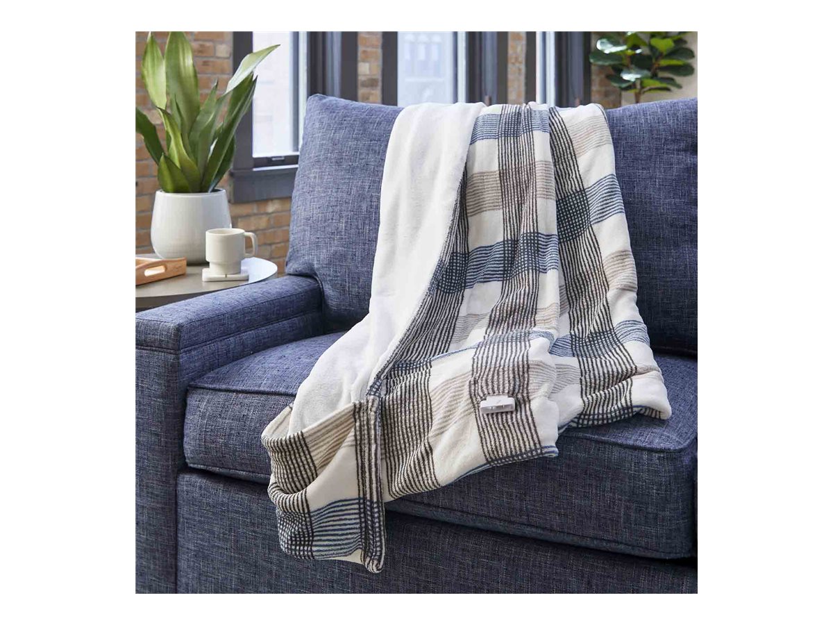 Sunbeam Heated Throw Microplush Blanket