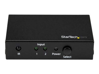 StarTech.com 2 Port HDMI Switch - 4K 60Hz - Supports HDCP - IR - HDMI Selector - HDMI Multiport Video Switcher - HDMI Switcher (VS221HD20)