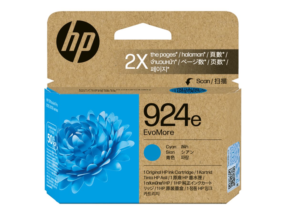 HP 924e EvoMore cyan original ink Usage / lifestyle Multi-angle 72520