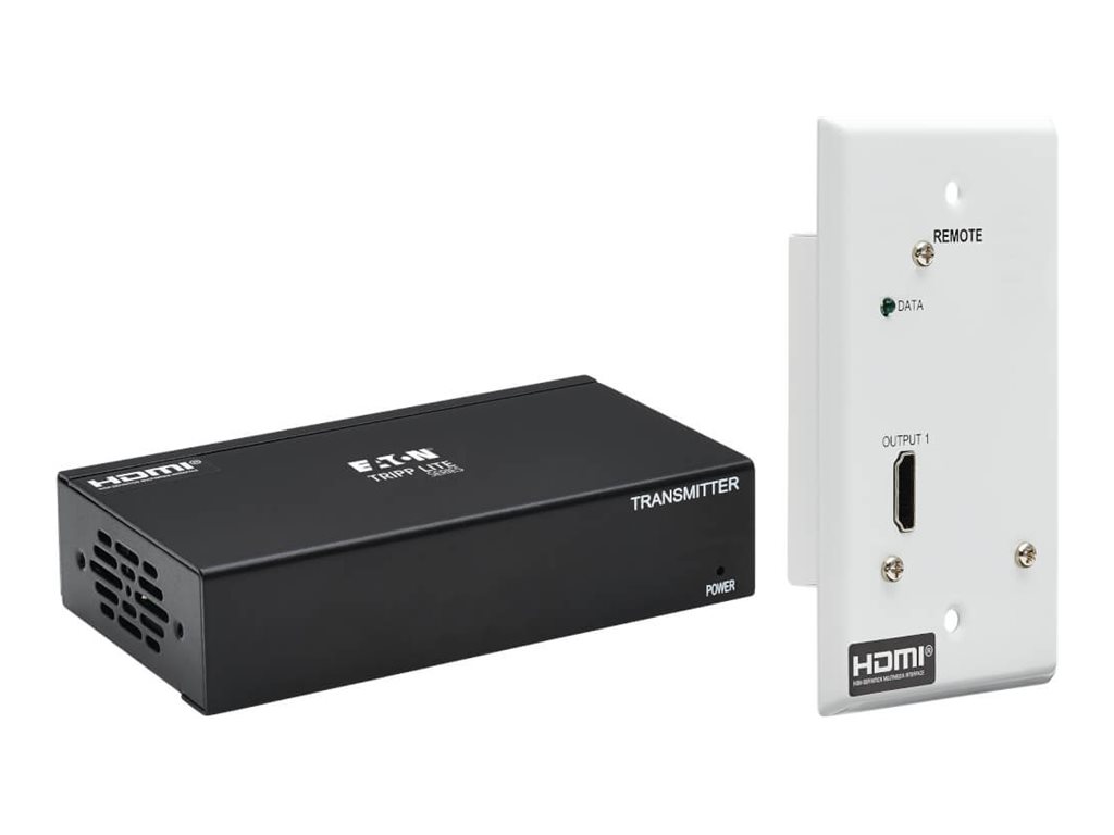 Eaton Tripp Lite Series DisplayPort to HDMI over Cat6 Extender Kit, Box Transmitter/Wall Plate Receiver, 4K 60 Hz, 4:4:4, PoC, HDCP 2.2, 230 ft. (70.1 m), TAA
