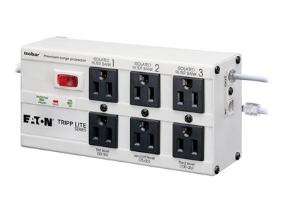 Tripp Lite Isobar Surge Protector Metal RJ11 6 Outlet 6' Cord 3330 Joules