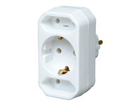 Kopp Power CEE 7/7 Europlug (strøm CEE 7/16) (female) - Power CEE 7/7 (male) Hvid Strømforsyningsadapter