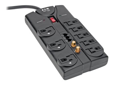 Tripp Lite Surge Protector Power Strip 120V 8 Outlet RJ11 Coax 8' Cord 2160 Joule