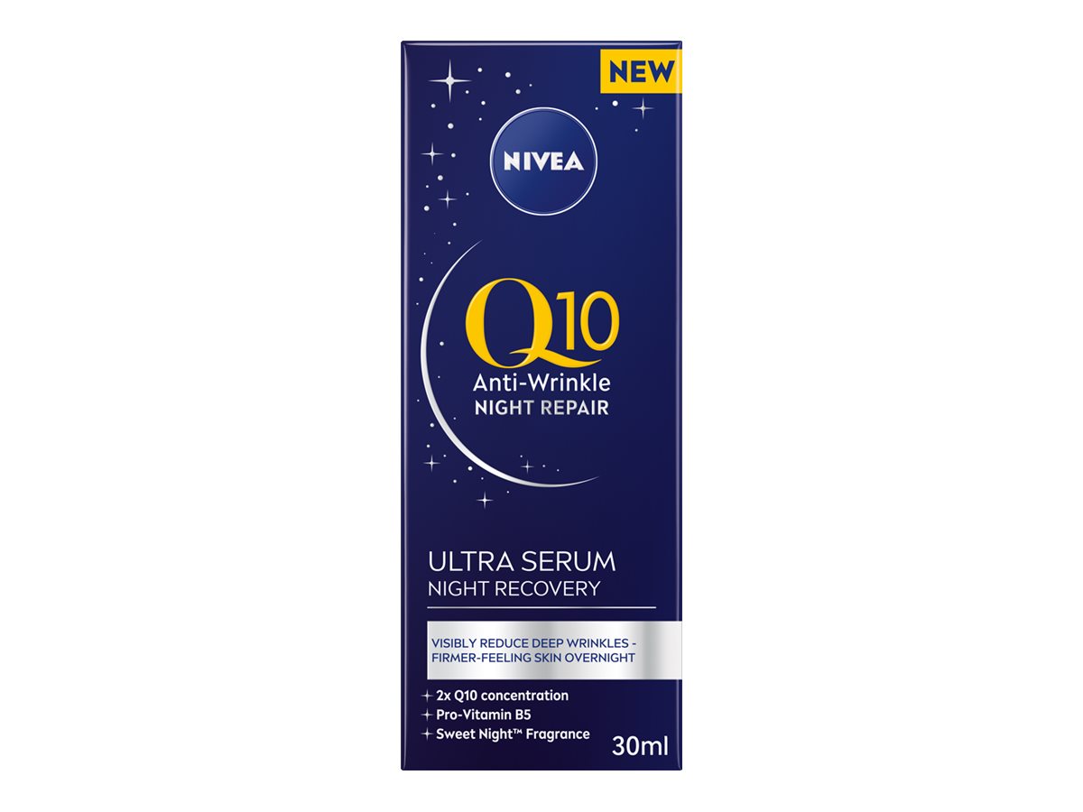 NIVEA Q10 Anti-Wrinkle Night Repair Ultra Recovery Serum - Sweet Night Fragrance - 30ml