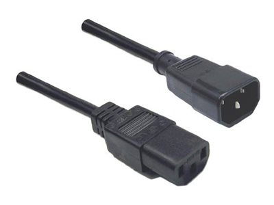 Dynamix power extension cable IEC 60320 C14 to power IEC 60320 C13 50 Product shot Left-angle 79150